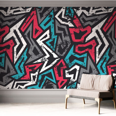 Papier peint autocollant adhésif installation rapide du papier peint durable et résistante Mosaïque abstraite 312x219 cm