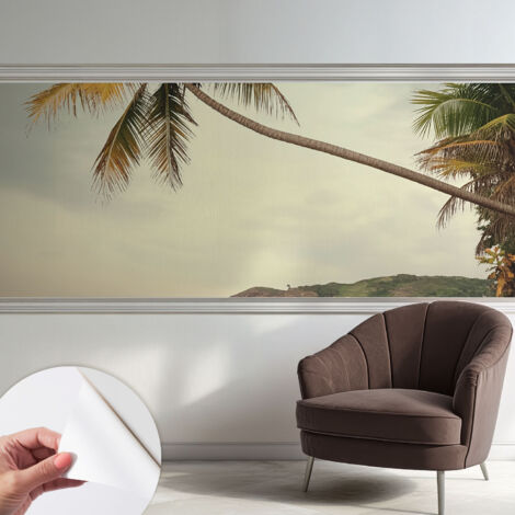 Papier peint autocollant adhésif installation rapide du papier peint durable et résistante Paysage tropical 250x104 cm