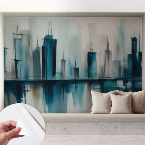 Papier peint autocollant adhésif installation rapide du papier peint durable et résistante Paysages urbains 208x146 cm