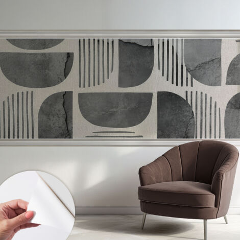 Papier peint autocollant avec imprimé décoratif pour salon et chambre à coucher Installation facile Formes géométriques 250x104 cm