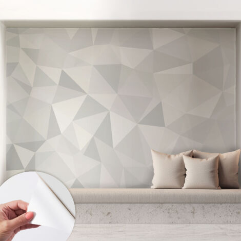 Papier peint autocollant avec imprimé décoratif pour salon et chambre à coucher Installation facile Mosaïque triangulaire 208x146 cm