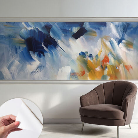 Papier peint autocollant avec imprimé décoratif pour salon et chambre à coucher Installation facile Touches colorées 250x104 cm