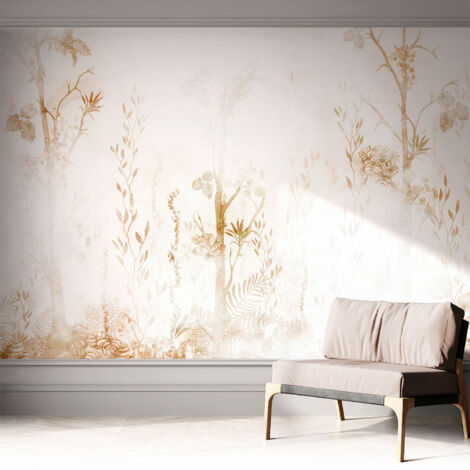Papier peint autocollant avec imprimé pour cuisine facile à appliquer pour mur a motif Élégance botanique 312x219 cm