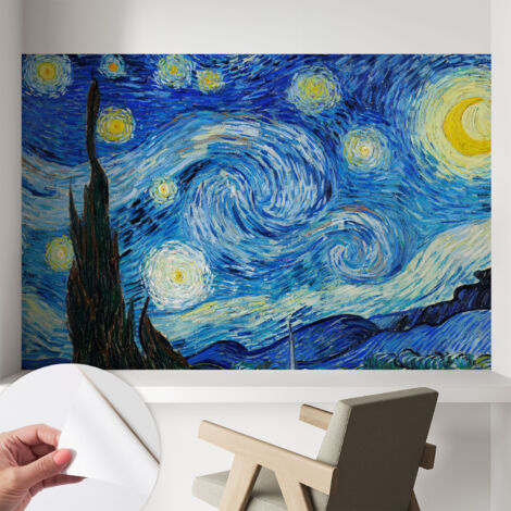 Papier peint autocollant avec imprimé pour décoration intérieure pour rénovation a motif Ciel nocturne 104x70 cm
