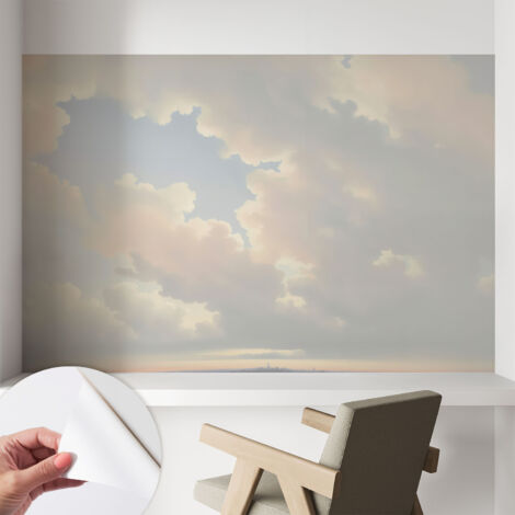 Papier peint autocollant avec imprimé pour décoration intérieure pour rénovation a motif Ciel pastel 104x70 cm