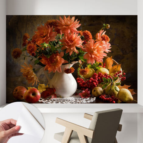 Papier peint autocollant avec imprimé pour décoration intérieure pour rénovation a motif Composition automnale 104x70 cm