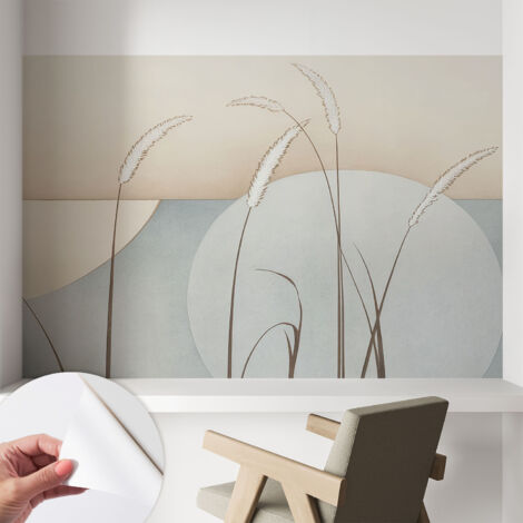 Papier peint autocollant avec imprimé pour décoration intérieure pour rénovation a motif Herbes douces 104x70 cm