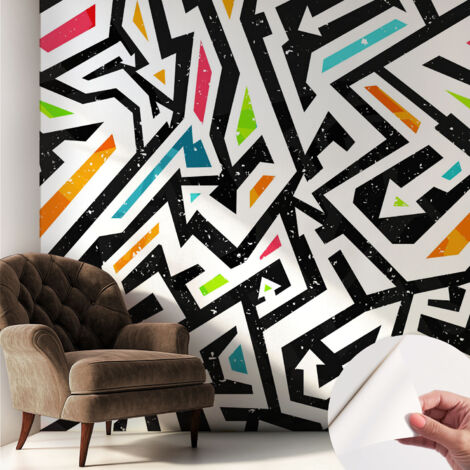 Papier peint autocollant avec imprimé pour décoration intérieure pour rénovation a motif Mosaïque abstraite 250x250 cm