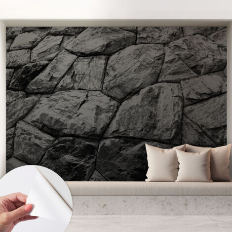 Papier peint autocollant avec imprimé pour décoration intérieure pour rénovation a motif Textures de pierre 208x146 cm