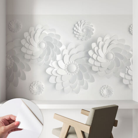 Papier peint autocollant avec imprimé  pour intérieur moderne application facile a motif Élégance florale 104x70 cm