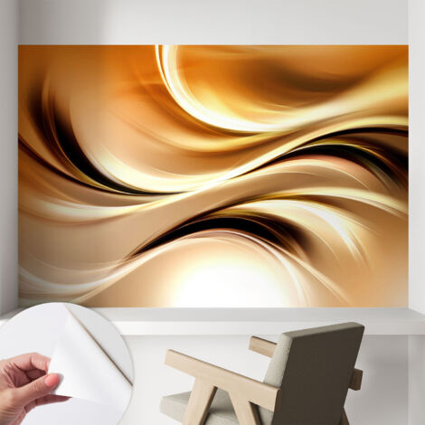 Papier peint autocollant avec imprimé  pour intérieur moderne application facile a motif Lignes fluides 104x70 cm