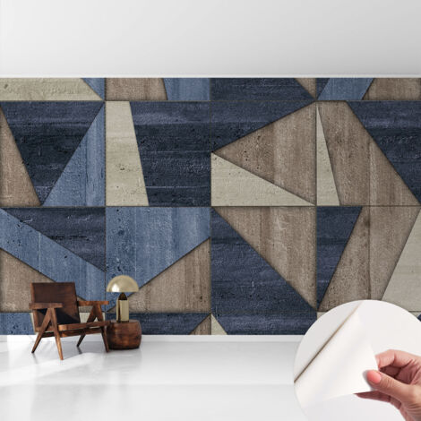 Papier peint autocollant avec imprimé pour intérieur moderne application facile a motif Motifs géométriques 416x254 cm