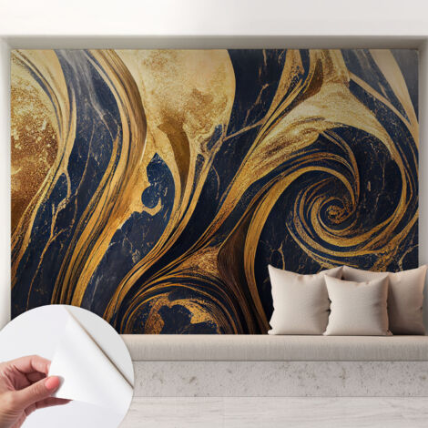Papier peint autocollant avec imprimé pour intérieur moderne application facile a motif Motifs marbrés 208x146 cm