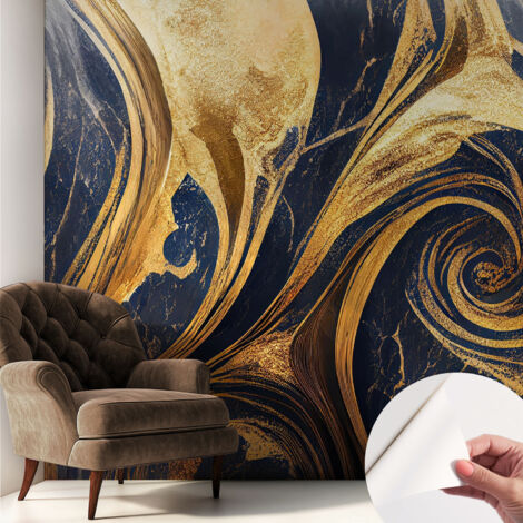 Papier peint autocollant avec imprimé pour intérieur moderne application facile a motif Motifs marbrés 250x250 cm
