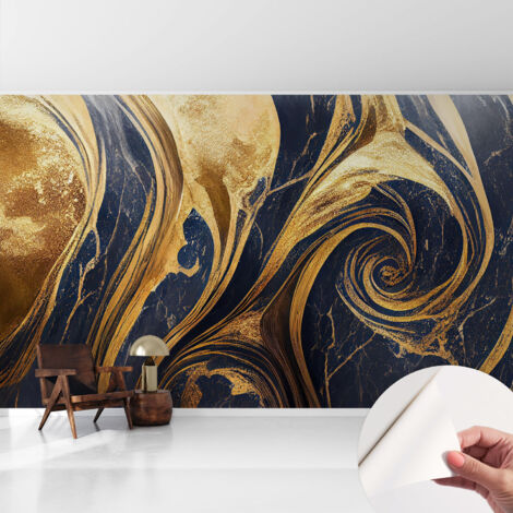 Papier peint autocollant avec imprimé pour intérieur moderne application facile a motif Motifs marbrés 416x254 cm