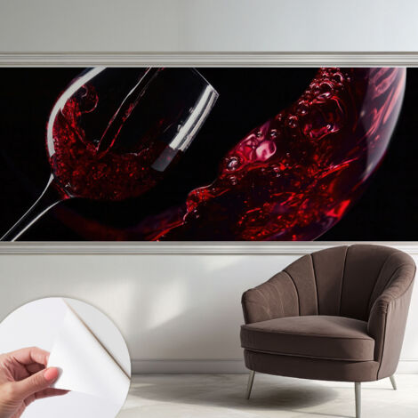 Papier peint autocollant avec imprimé pour intérieur moderne application facile a motif Vin rouge 250x104 cm