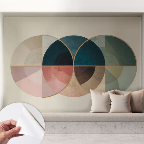 Papier peint autocollant décoratif à motifs pour salon chambre et bureau Tapete adhésif pour décoration Élégance géométrique 208x146 cm