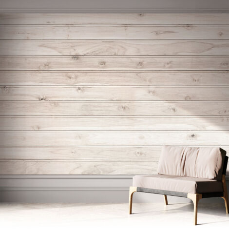 Papier peint autocollant Mural avec colle pour salon et chambre Décoration murale rapide Bois naturel 312x219 cm