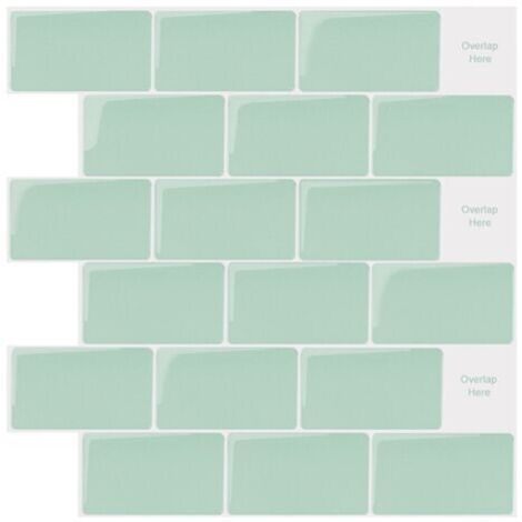 Papier peint autocollant, vert, 30,530,5 cm, 1 feuille, sticker mural simple pour la maison, fond TV, mur 3D autocollant.