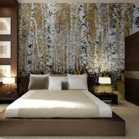 Papier Peint "Autumnal Birch Forest" 154 x 200 cm