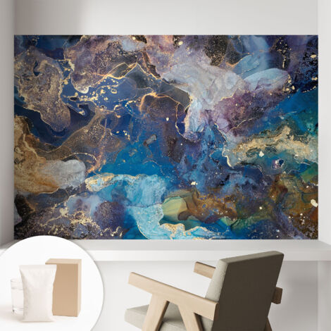 Papier peint avec colle pour décoration moderne de salon chambre à coucher cuisine et bureau Facile Mosaïque cosmique 104x70 cm