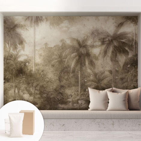 Papier peint avec colle pour décoration moderne de salon chambre à coucher cuisine et bureau Facile Paysage exotique 208x146 cm