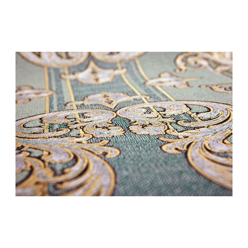 Papier peint baroque EDEM 580-34 texturé aspect textile métalliques brun brun-rouge or nacré argent 5,33 m2 