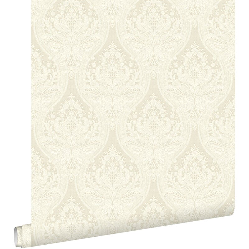 Papier peint baroque beige crème Estahome