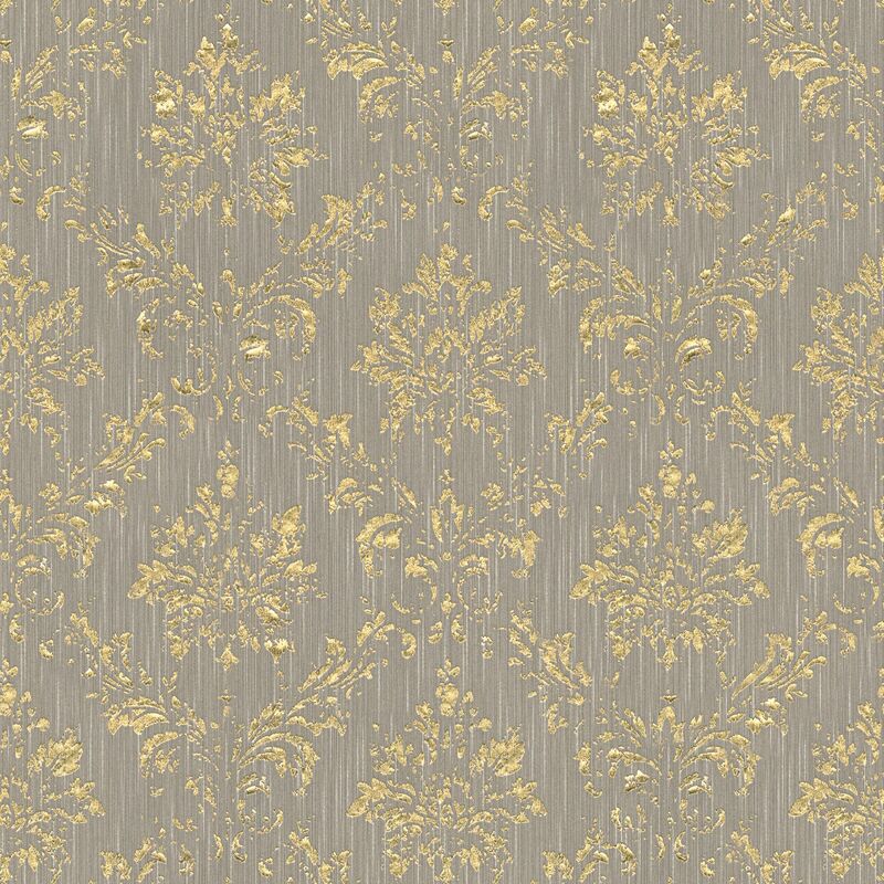 

Papier peint baroque 306625 papier peint textile texturé avec des ornements brillant beige or 5,33 m2 - Profhome