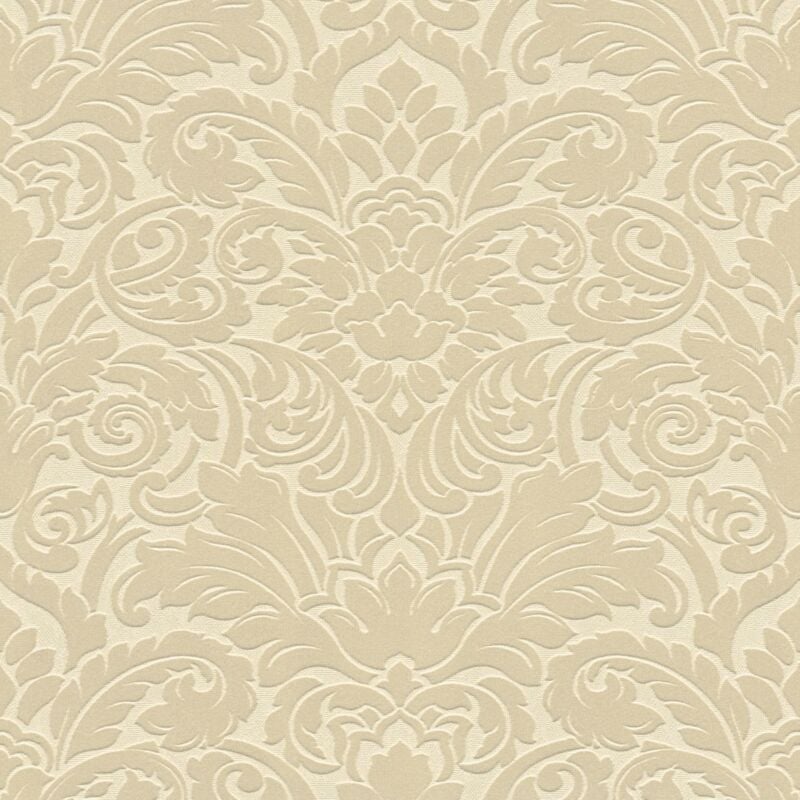 Papier peint baroque Profhome 335831 papier peint intissé légèrement texturé au style baroque mat beige 5,22 m2