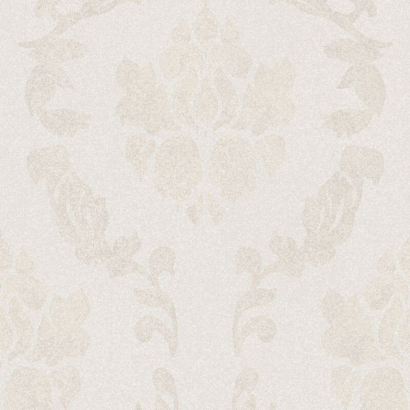 Papier peint baroque Profhome 375521 papier peint intissé légèrement texturé au style baroque mat beige blanc-crème 5,33 m2