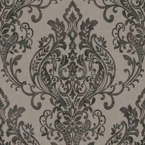 Profhome 376811-GU Papier peint baroque légèrement texturé subtilement chatoyant 5,33 m2