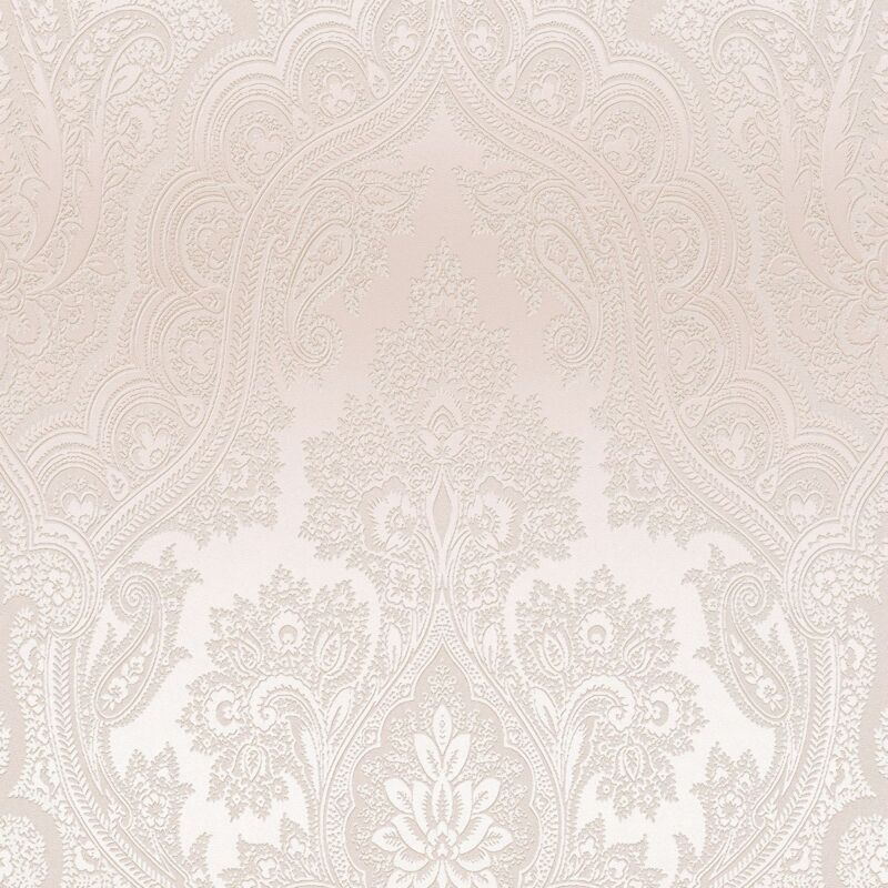 Papier peint baroque Profhome 387083 papier peint intissé gaufré à chaud lisse au style baroque scintillant rose rose-nacré 5,33 m2