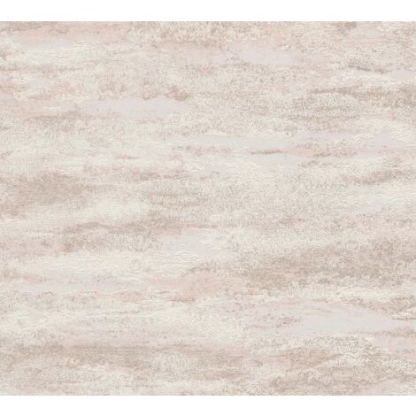 Papier peint beige, crème imitation pierre Tapisserie effet métallique brillant Papier peint chic aspect béton idéal pour couloir