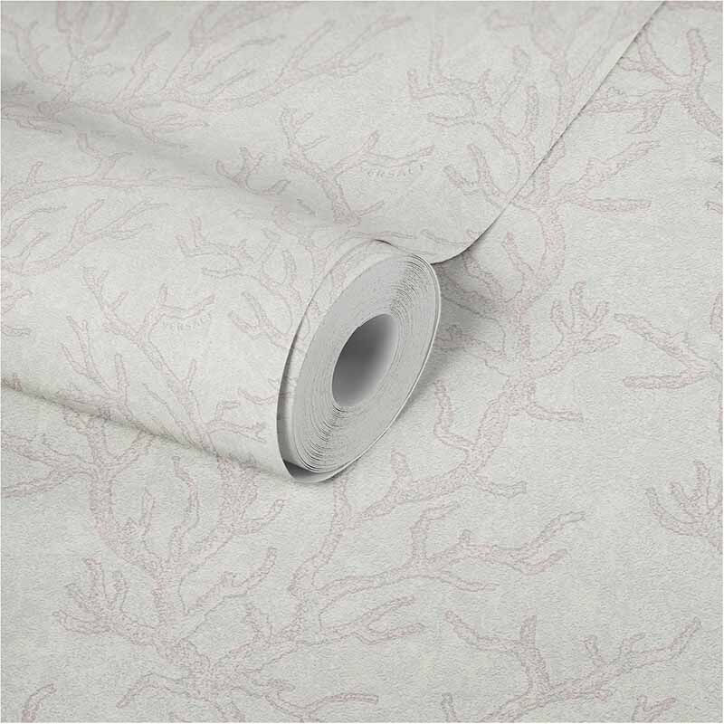 A.s.creations - Papier peint beige gris fond marin Tapisserie intissée motif corail pour salle de bain Papiers peints thème marin pour cuisine