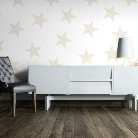 Papier Peint "Beige Star" 140 x 200 cm