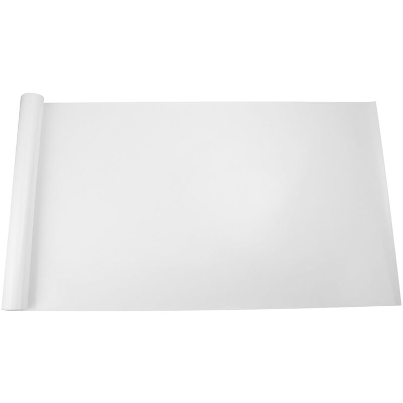 Papier peint blanc 15,75 x 196,85 pouces, papier peint décoratif auto-adhésif amovible texturé blanc moderne pour salle de bain, cuisine, armoire,