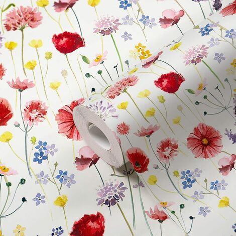 Wallcover Papier peint fleurs colore