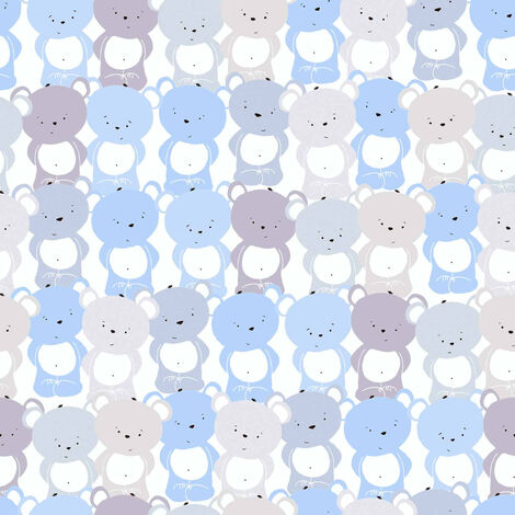 Papier peint bleu motif koala pour chambre garçon Tapisserie enfant bleue motif animaux Papiers peints bleu intissé pour chambre bébé