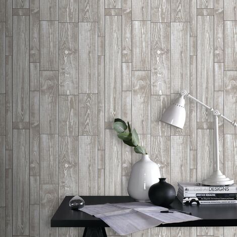 Papier Peint Bois Textur beige 1005 x 52cm