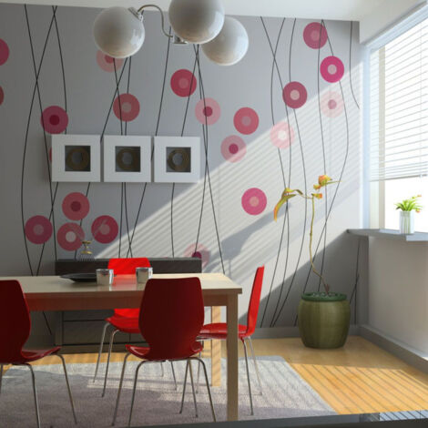 Papier Peint "Boutons Roses" 309 x 400 cm