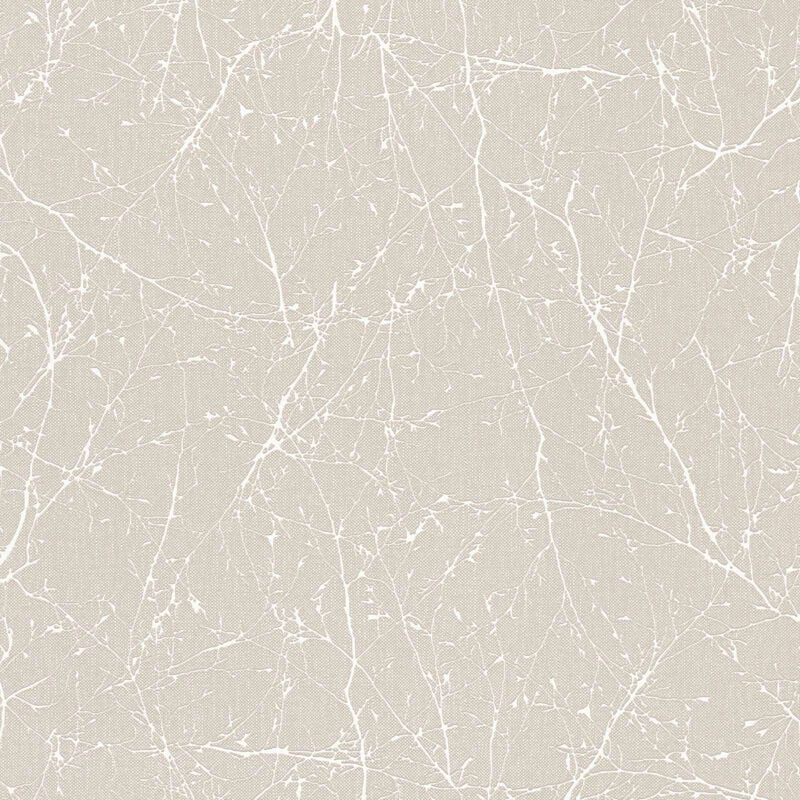 Papier peint scandinave avec branches Papier peint arbre en gris et blanc Papier peint nordique