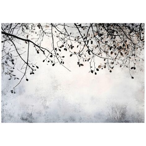 Papier peint branches sur fond de ciel bleu décoration murale – 200 x 140 cm Wallarena