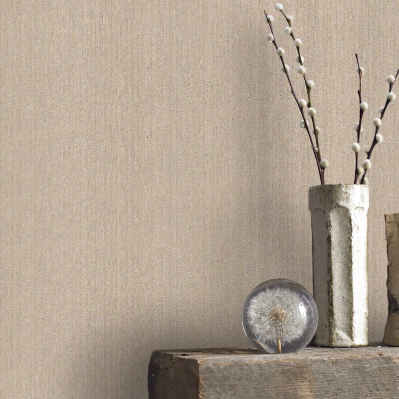 Papier peint intissé Double largeur Brillance Uni 1005 x 106cm Sable