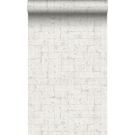 papier peint brique blanc cassé  - Origin Wallcoverings