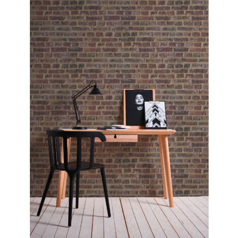 Papier peint brique marron moderne Tapisserie brique style industriel pour salon Papier peint chambre effet pierre intissé