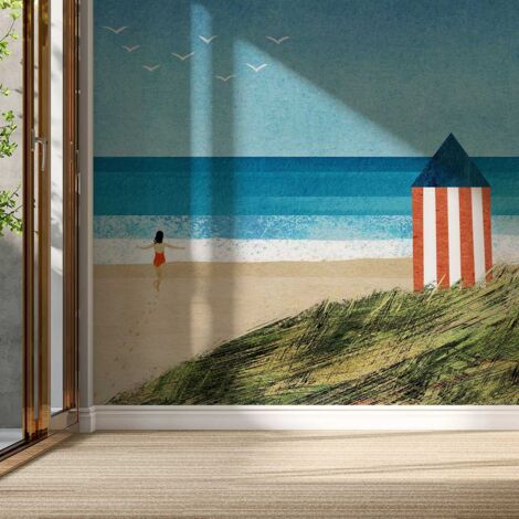 Papier peint cabane de plage papier peint
