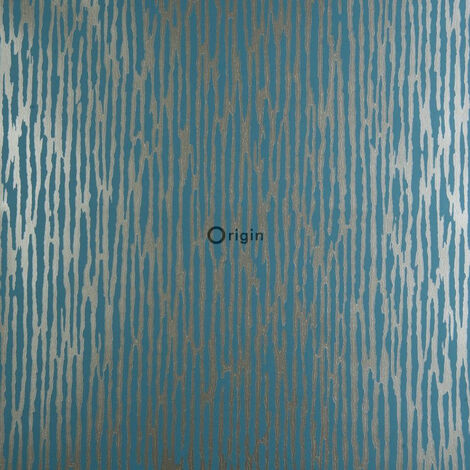 papier peint camouflage bleu canard - Origin Wallcoverings
