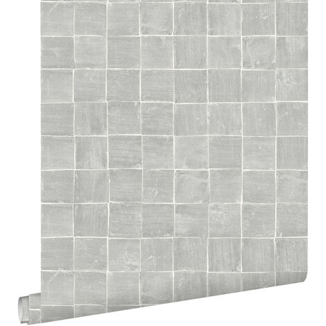 Papier peint carreaux de ciment - 53 cm x 10,05 m de ESTAhome