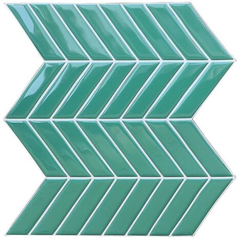 papier Peint Carrelage Autocollant Vert 25 X 25 Cm Style Mosaque Sticker Mural Film Dcoratif Impermable Pour Carreaux De Mur De Salle De Bains Et